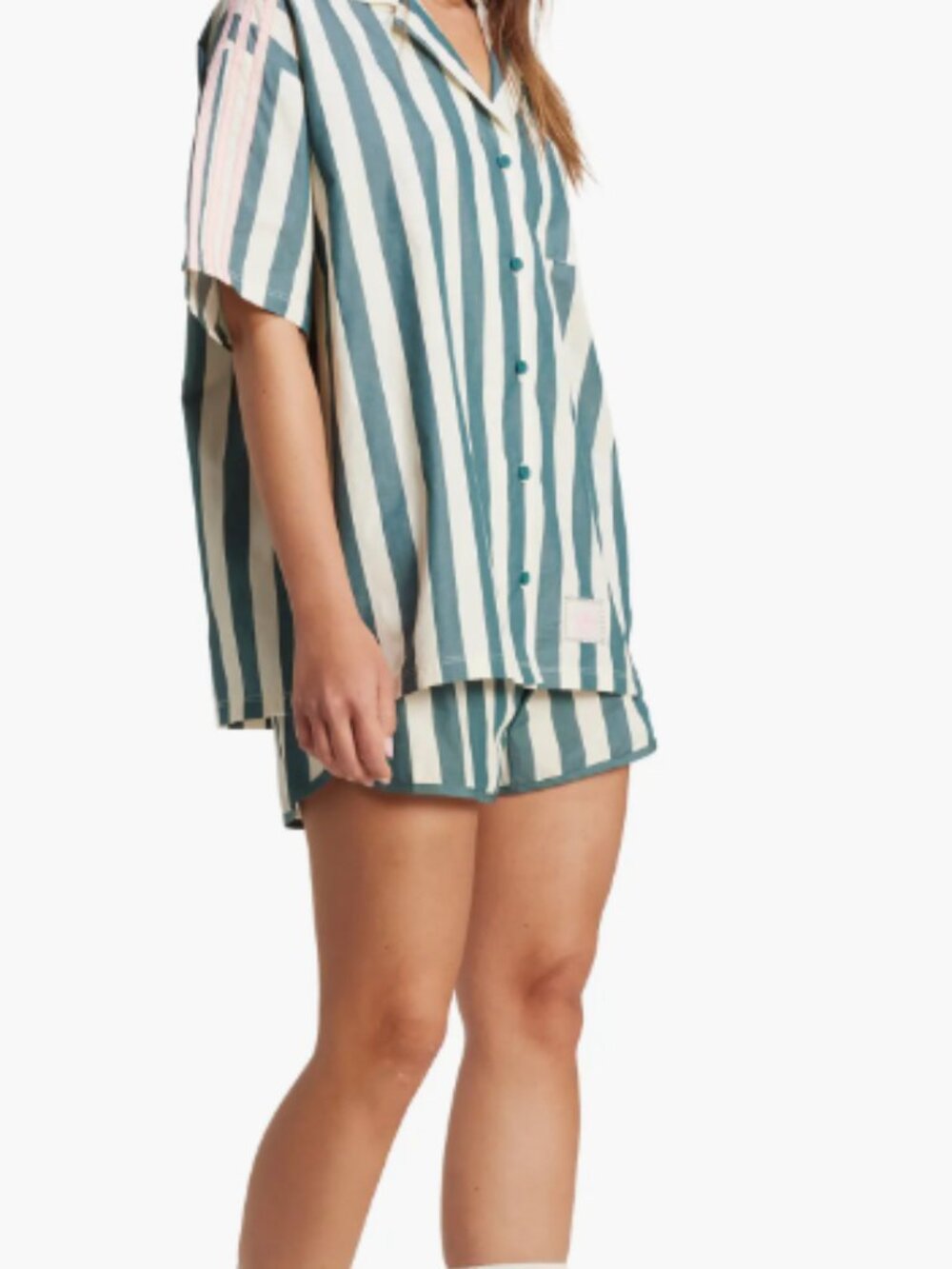 Adidas Women Resort Cotton Button-Up Shirt Size S - Picture 3 of 8